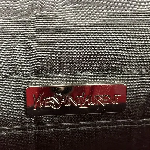 Yves St Laurent Vintage Red Satin Logo Bag - Picture 8 of 10